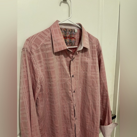 Robert Graham Pink Plaid Casual Button Down Shirt - Picture 3 of 7